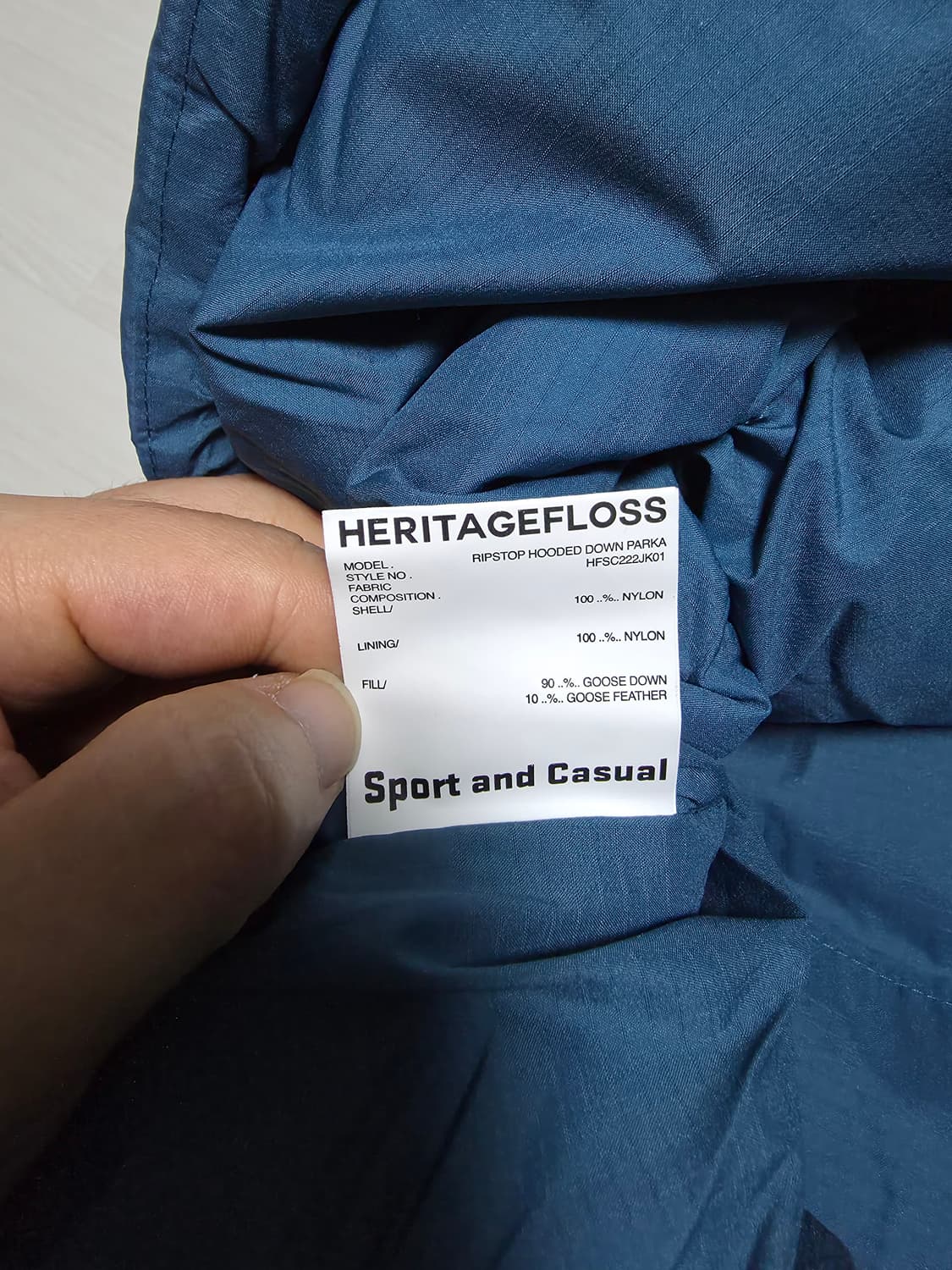 [L]  RIPSTOP HOODED DOWN PARKA 팝니다 상품이미지8