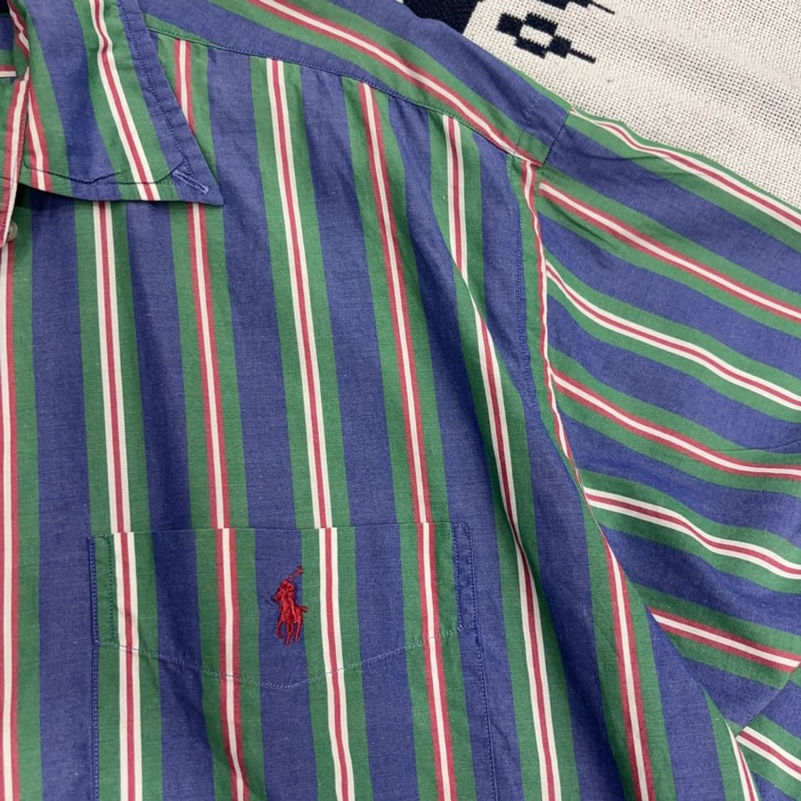 폴로 랄프로렌 골프 틸든 스트라이프 반팔 셔츠 L P00066 상품이미지2