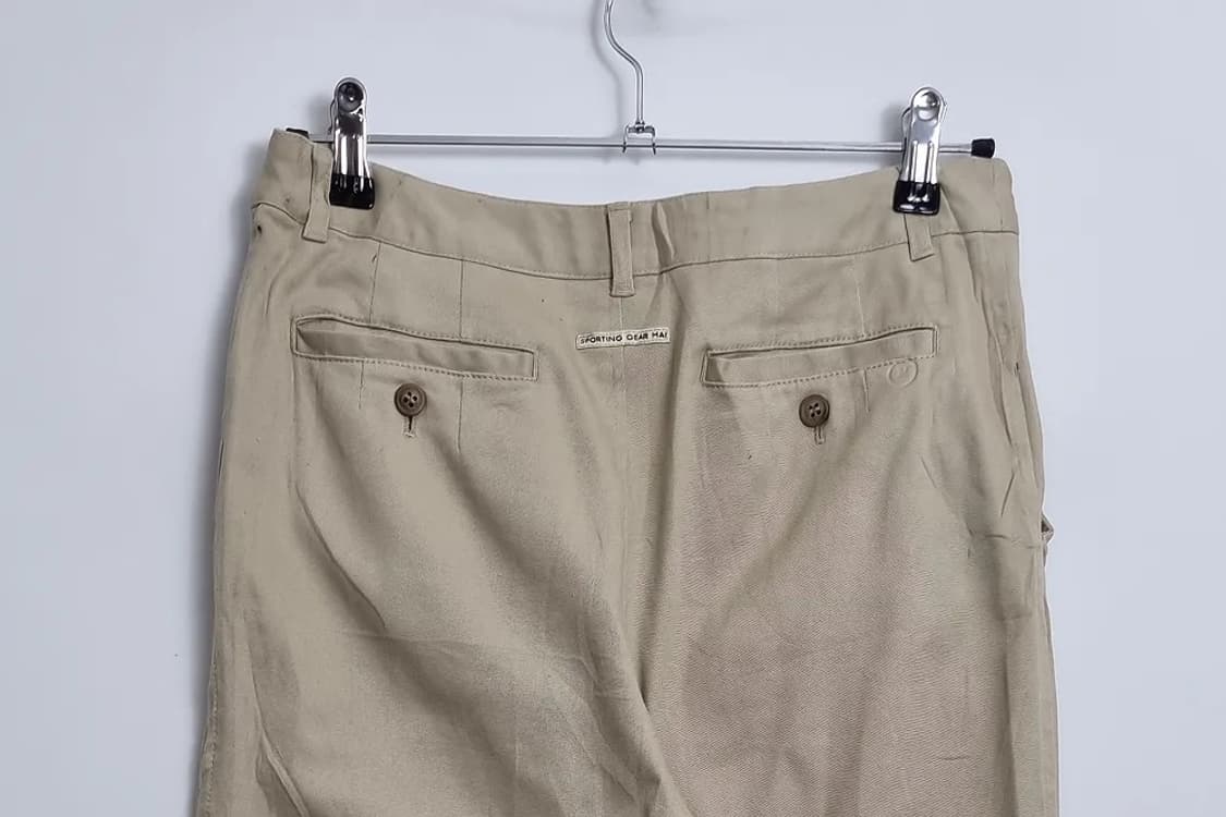 이세이 미야케 하이 스포팅 기어  베이지 코튼 팬츠 상품이미지6