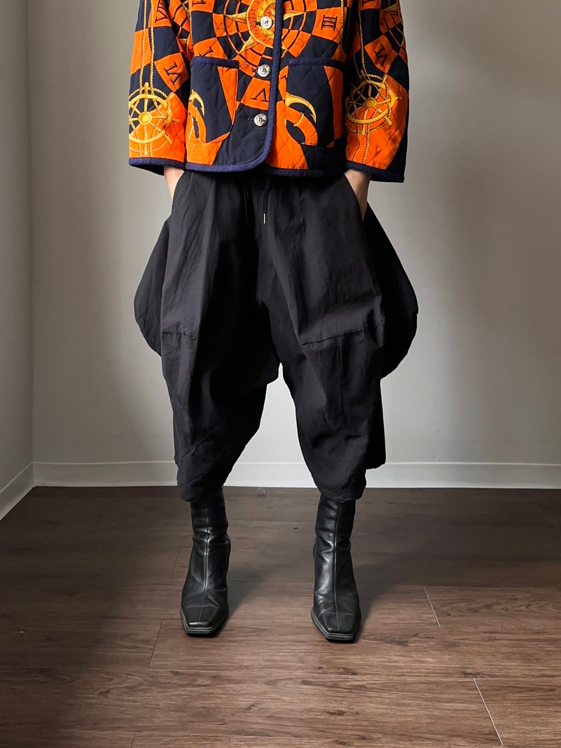 볼륨 커브드 사루엘 팬츠 상품이미지4