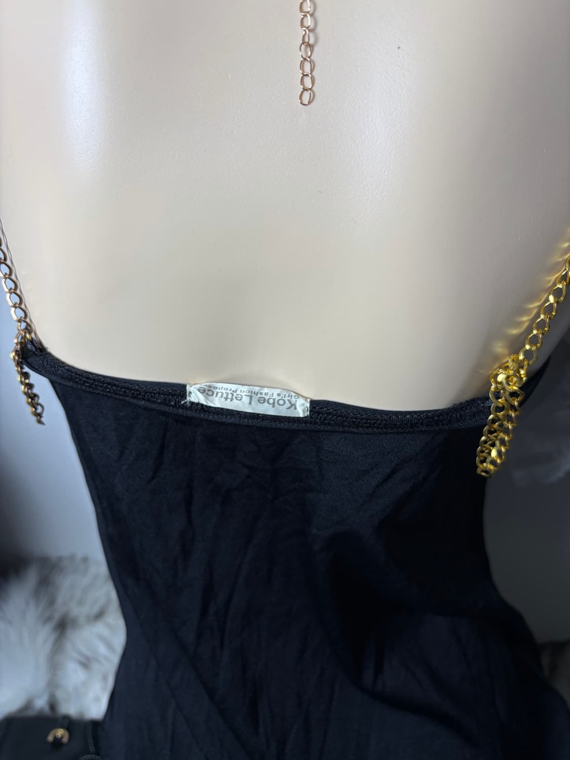 오네갸루 골드 큐빅링 원피스 퍼자켓 세트 상품이미지6