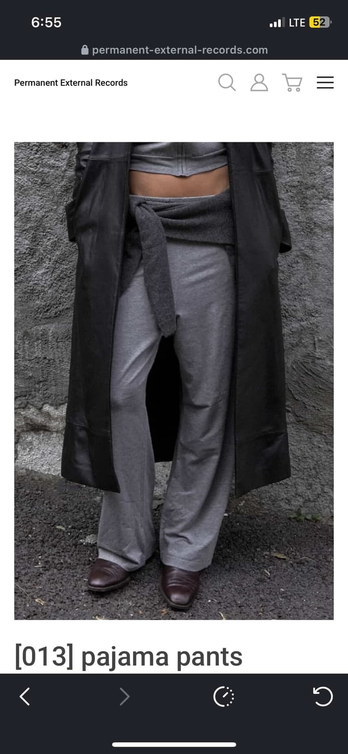 머듈 라운지 후드집업 파자마 팬츠 그레이 셋업 상품이미지2