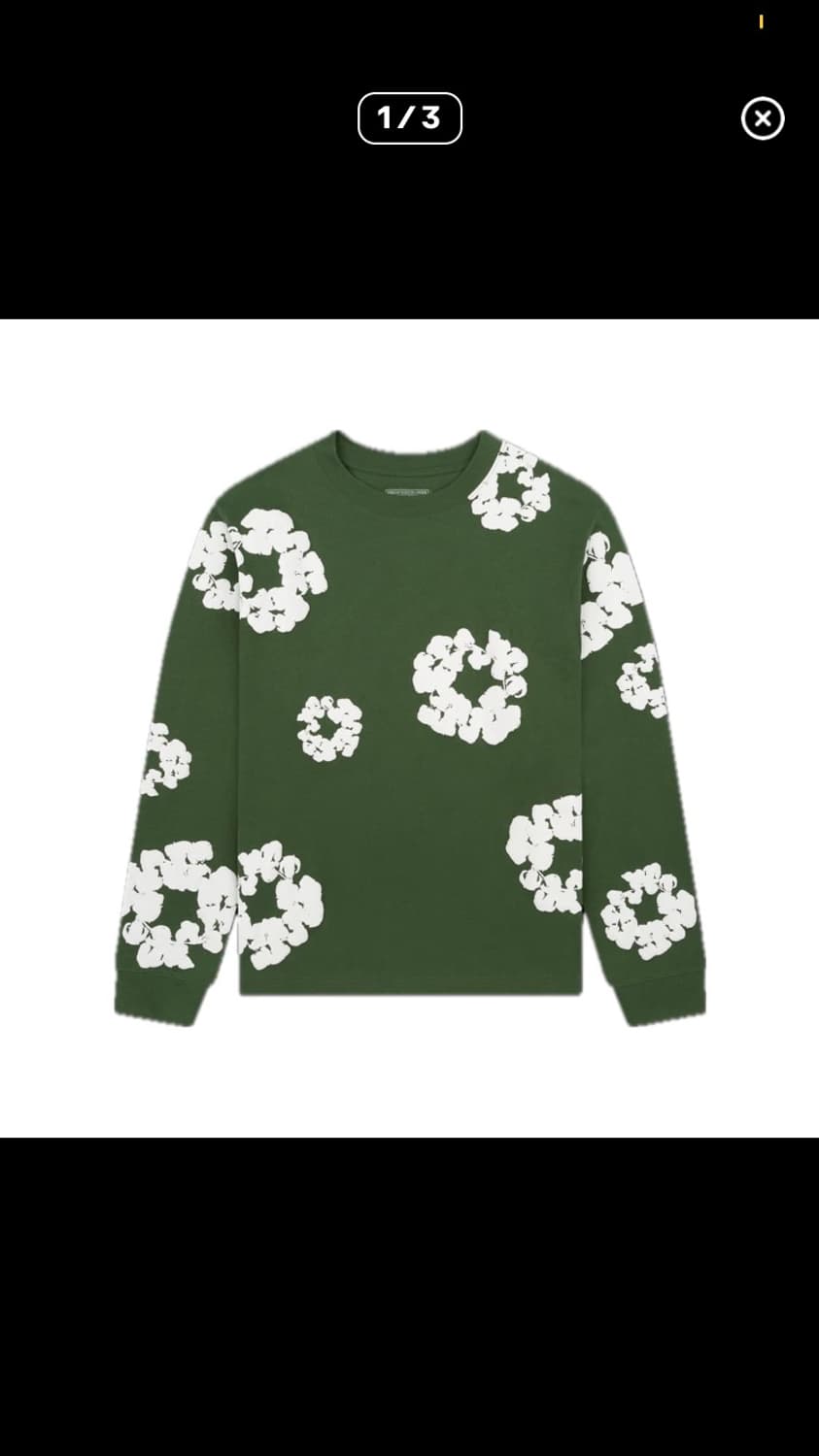 데님티어스 롱슬리브 그린 L 상품이미지1