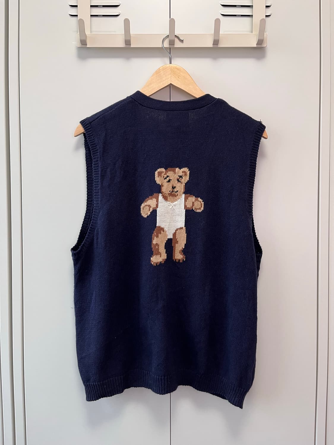 (Rare) Susan bristol 핸드메이드 자수 패치 니트 조끼 상품이미지9