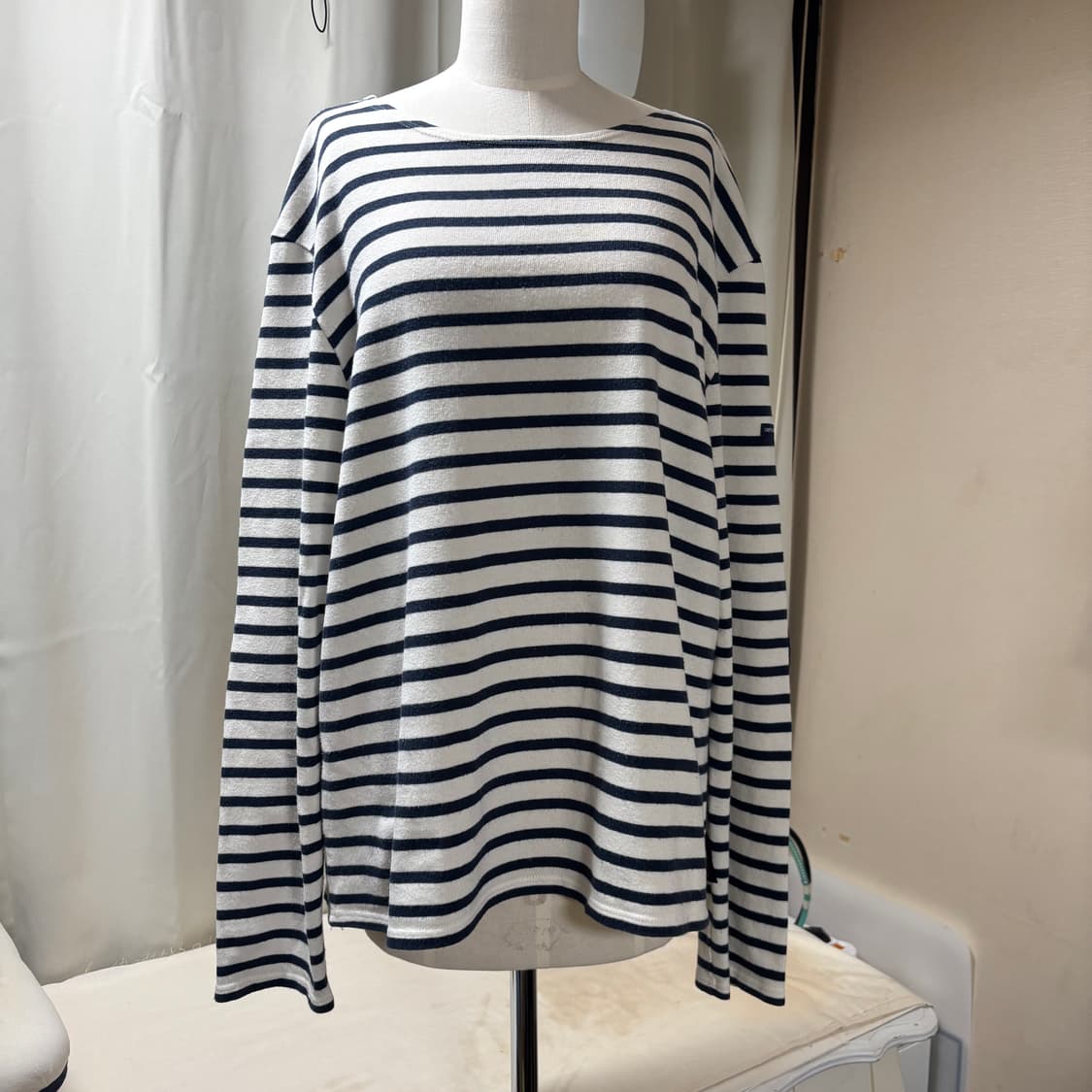 세인트제임스 X 라벤헴 엘보우 패치 스트라이프 티셔츠 상품이미지8