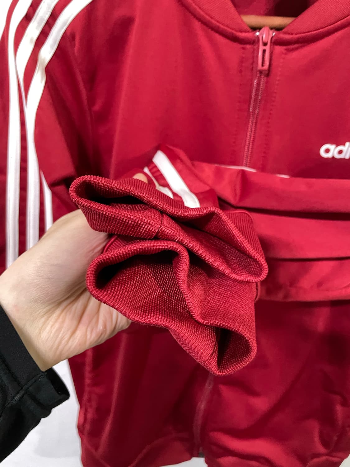 아디다스 트랙탑 져지 자켓 버건디 레드 L 100 상품이미지6
