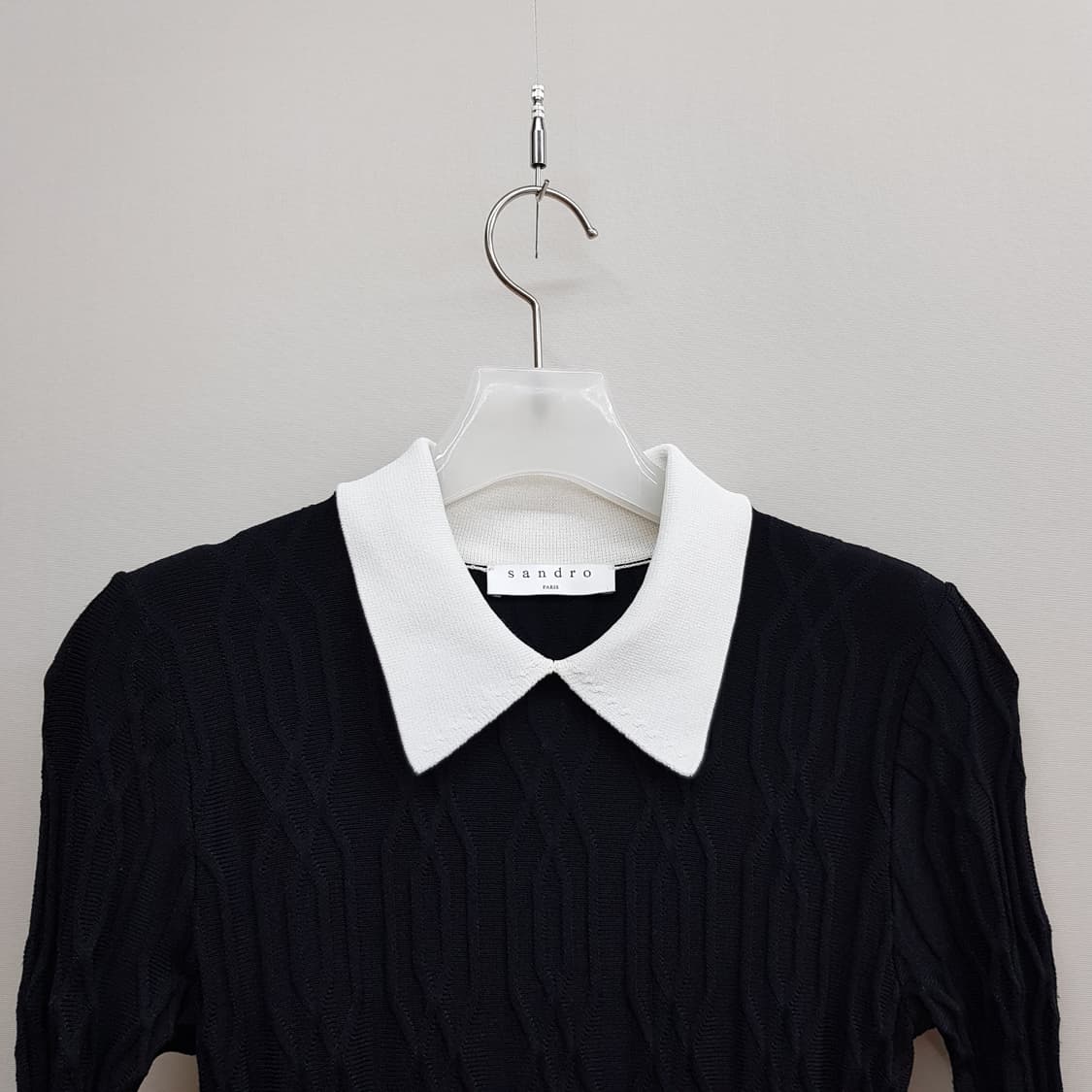 산드로 Sandro  카라 배색 케이블 니트 원피스 2사이즈 상품이미지3