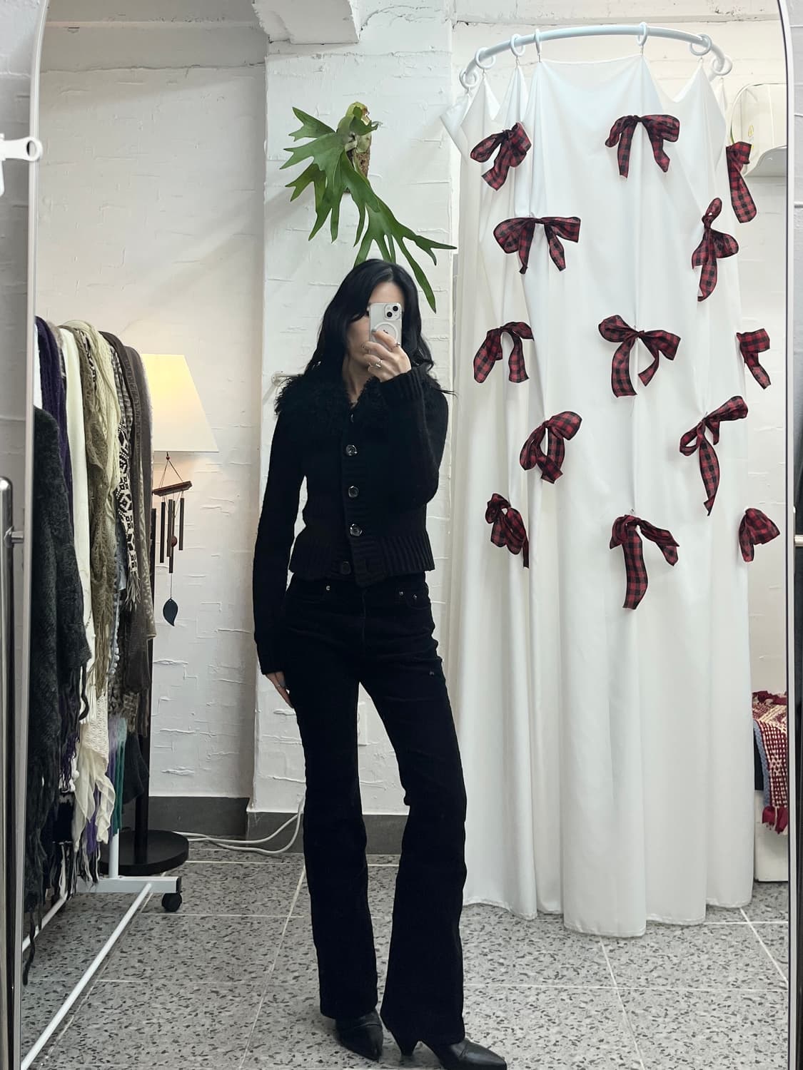 chic fur black cardigan 상품이미지4