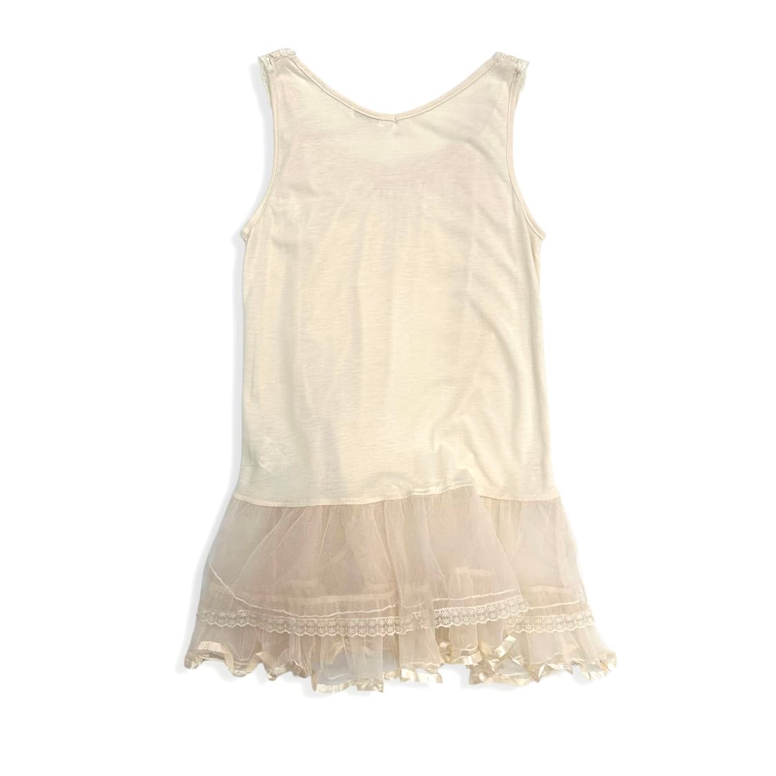 Flower Neck Beige Ballet longTop 상품이미지2