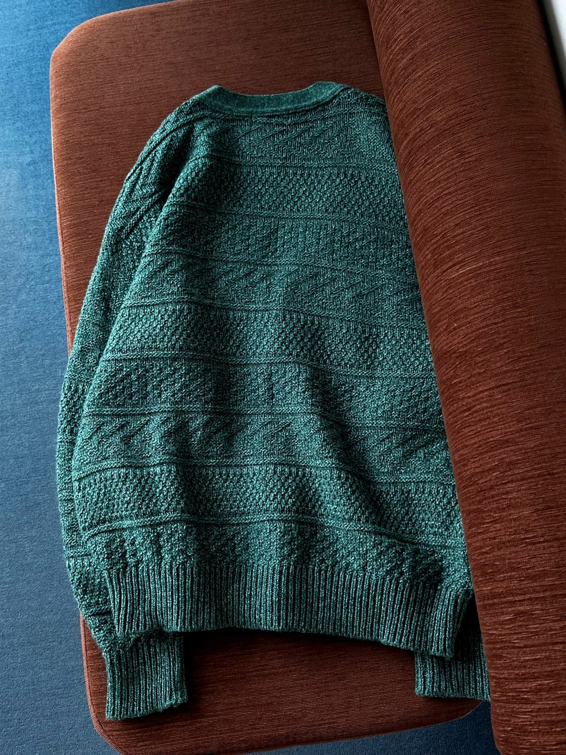 Loose gauge pattern over knit cardigan 상품이미지5