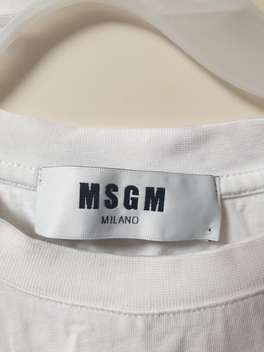 [여성] MSGM 밀라노 로고 반팔티 화이트 상품이미지3