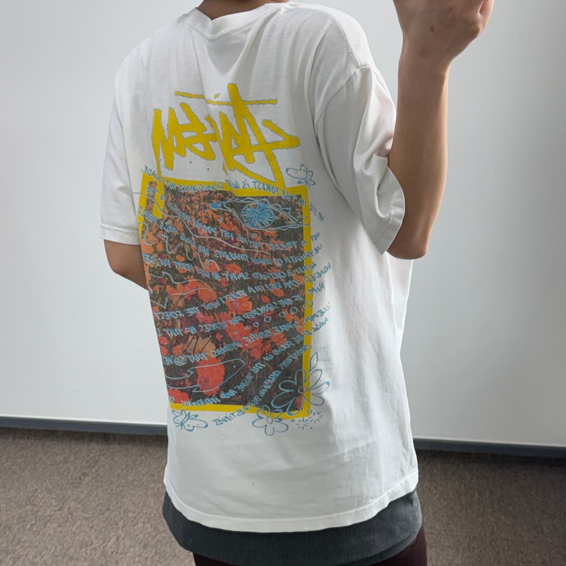 Stussy 스투시 백 프린팅 화이트 반팔 상품이미지2