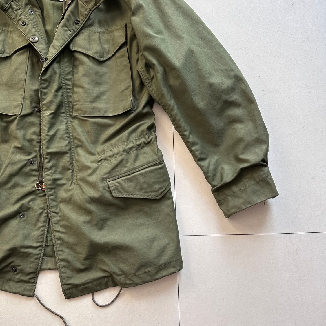 80s 미군 오리지널 M65 필드자켓 알파 OG-107 스몰-롱  상품이미지3