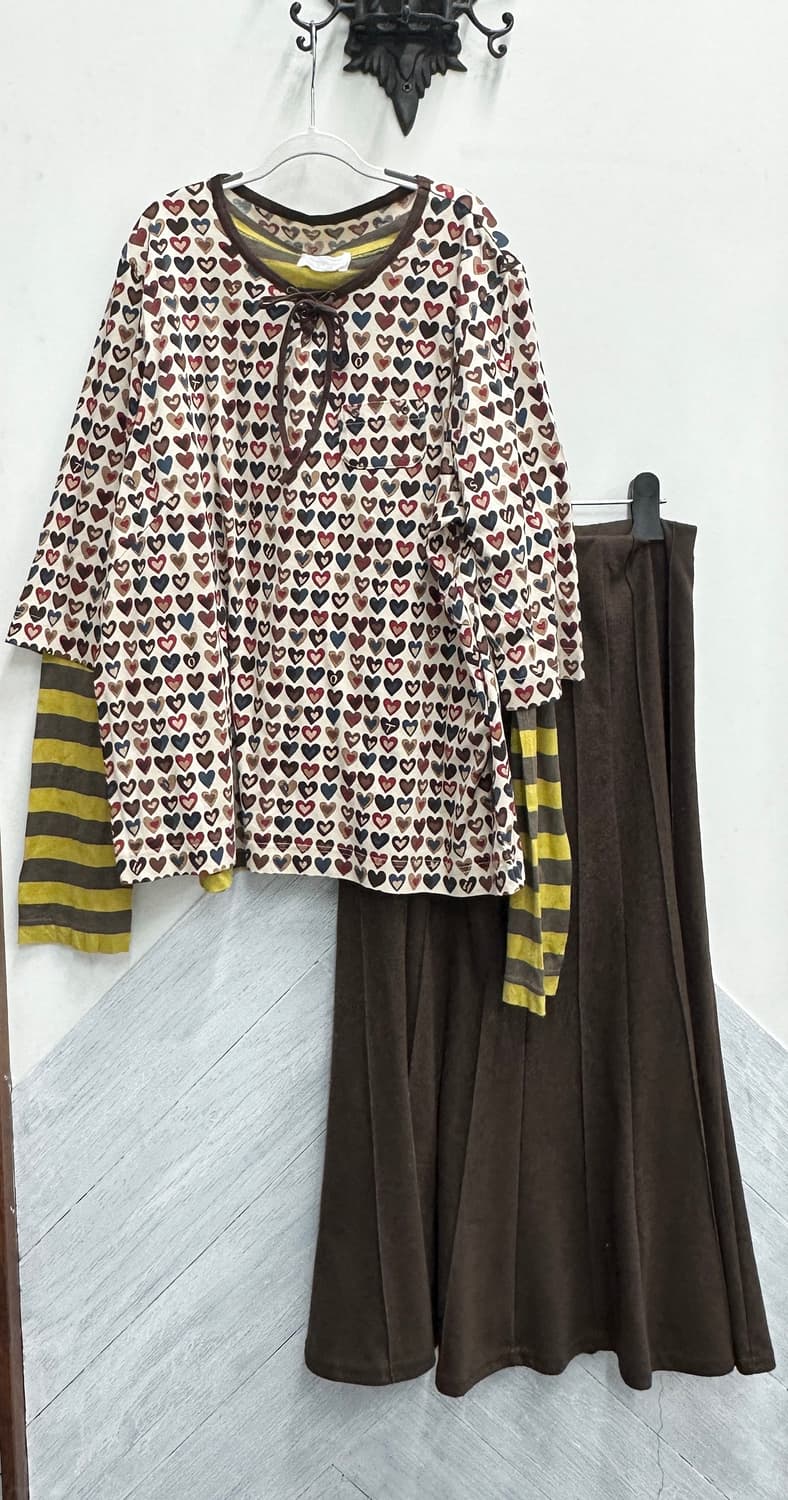 🤎하구미의 하트 괴짜룩 코디세트🤎그런지 히피 모리걸 일본 빈티지 상품이미지2