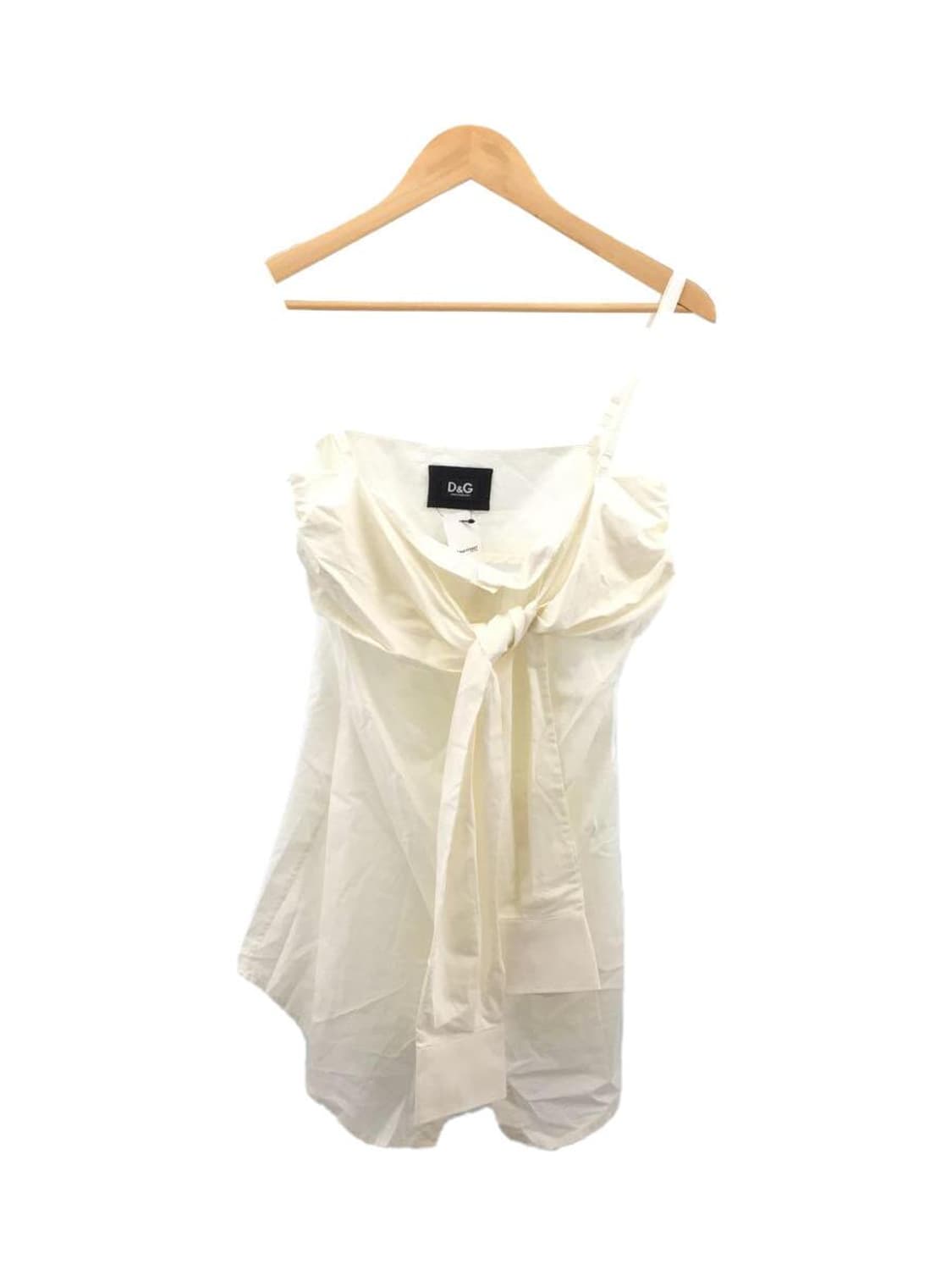 돌체앤가바나 리본 화이트 슬리브리스 블라우스 상품이미지1