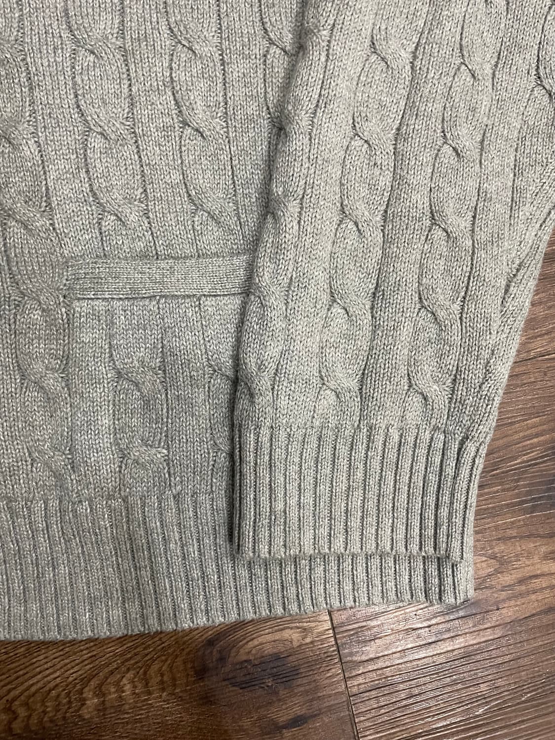 폴로 랄프로렌 케이블 니트 코튼 가디건 그레이 상품이미지5