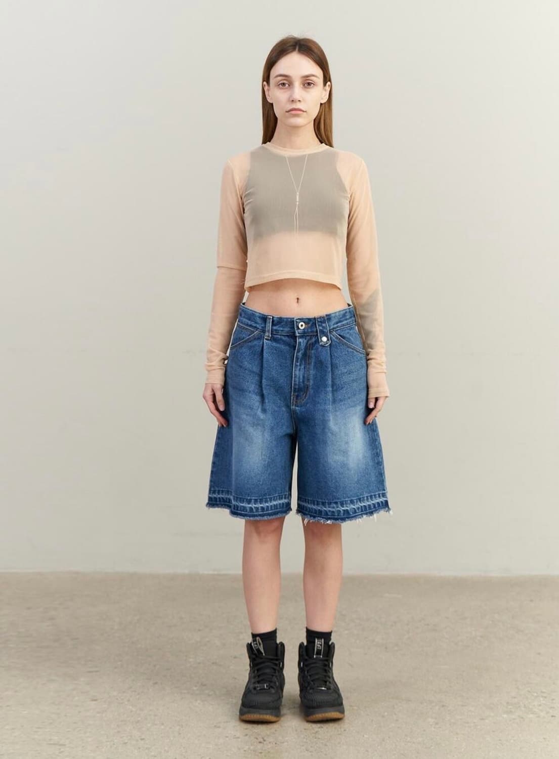 [새상품] Mineral 미네랄 스튜디오 메쉬 롱슬리브 상품이미지2