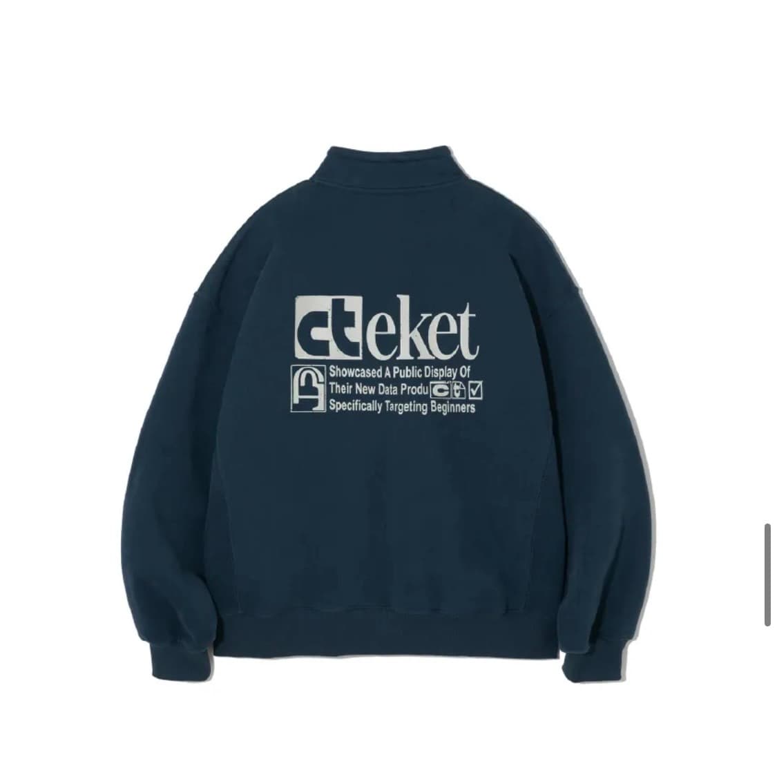 테켓 하프 집업 맨투맨 네이비 상품이미지2