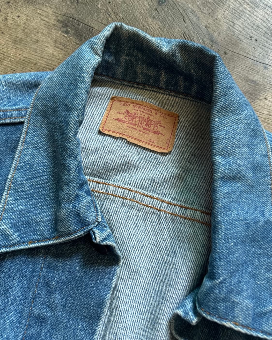 USA 70s 리바이스 70505-0217 타입 3 데님 트러커 자켓 상품이미지4