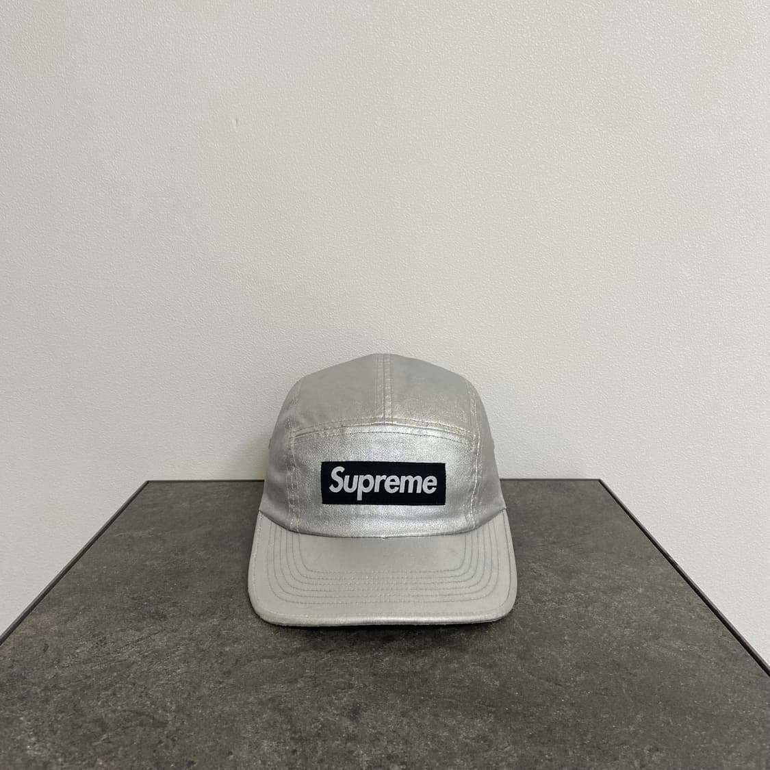 (OS) 슈프림 박스로고 캠프캡 모자 워시드 실버 상품이미지1