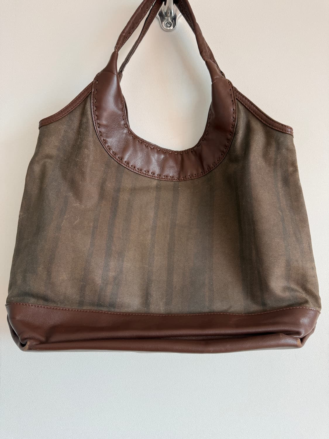 이새(isae) 코튼&레더 숄더백(큰 사이즈) 상품이미지3