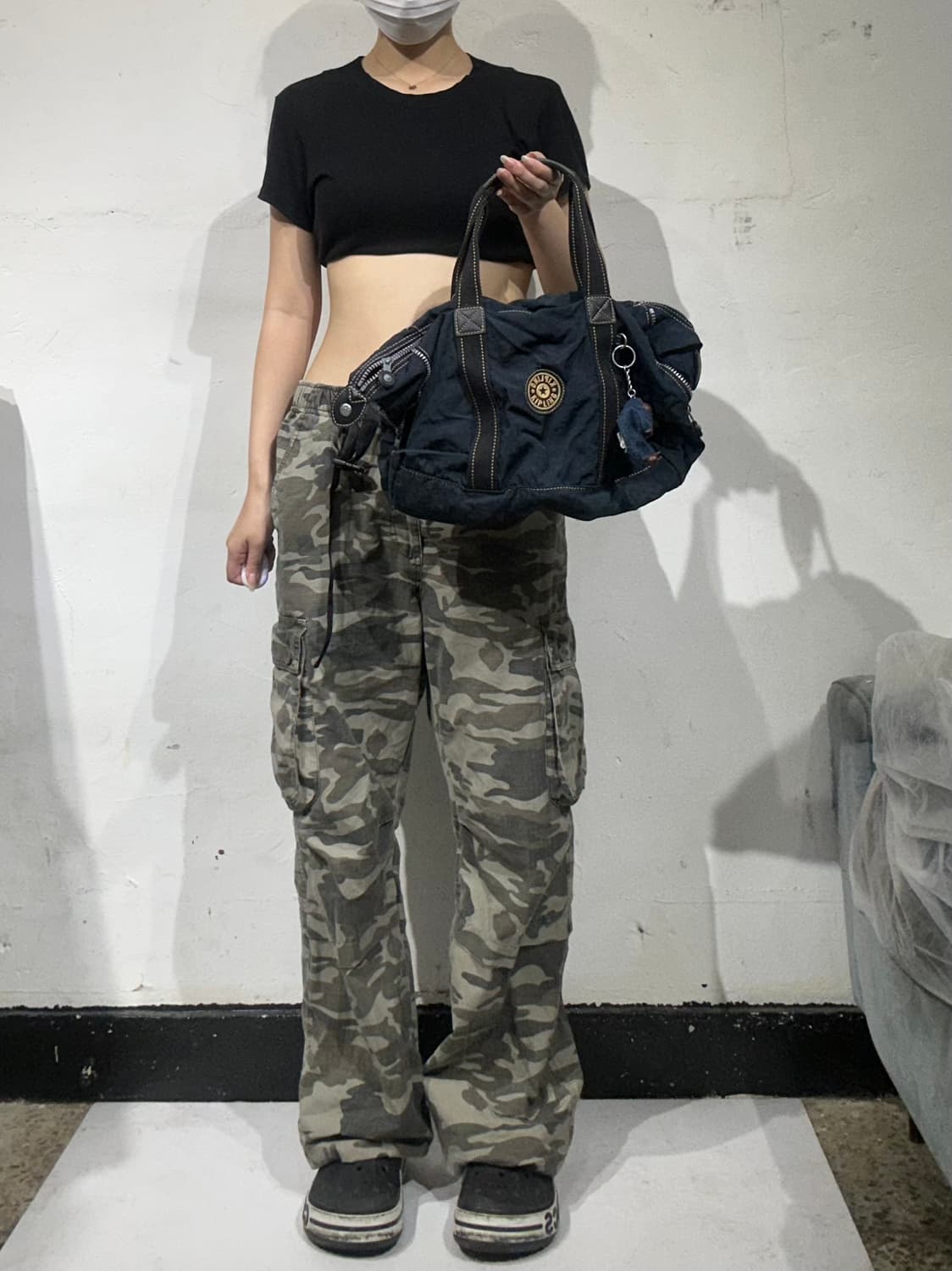 키플링 y2k 네이비 미니백 고릴라 미니 토트백 상품이미지2