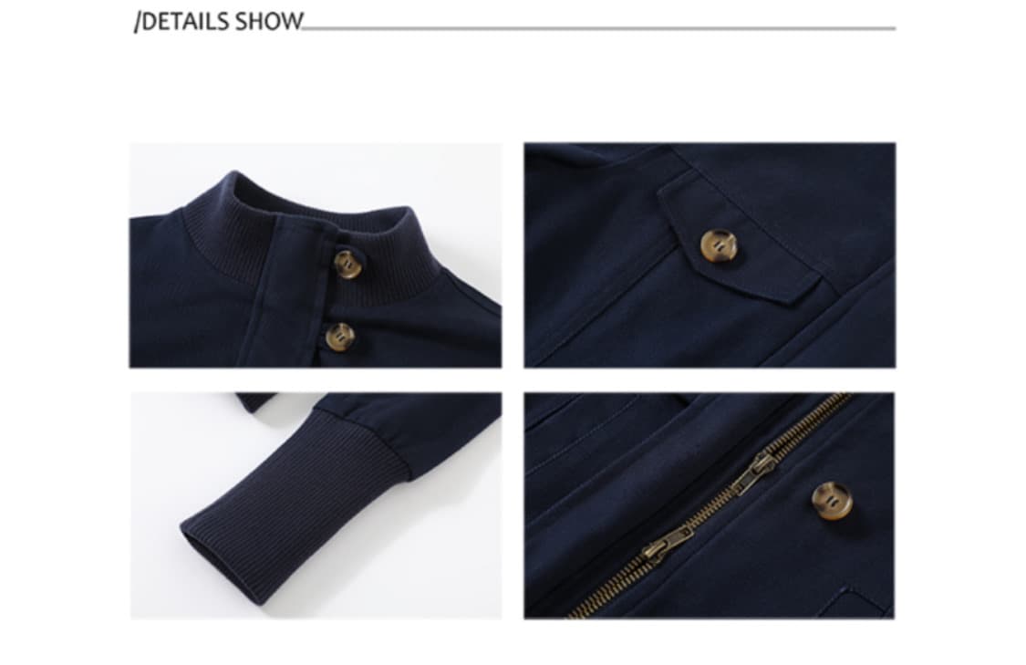 Slim Buttoned Zip-Up Jacket 상품이미지7