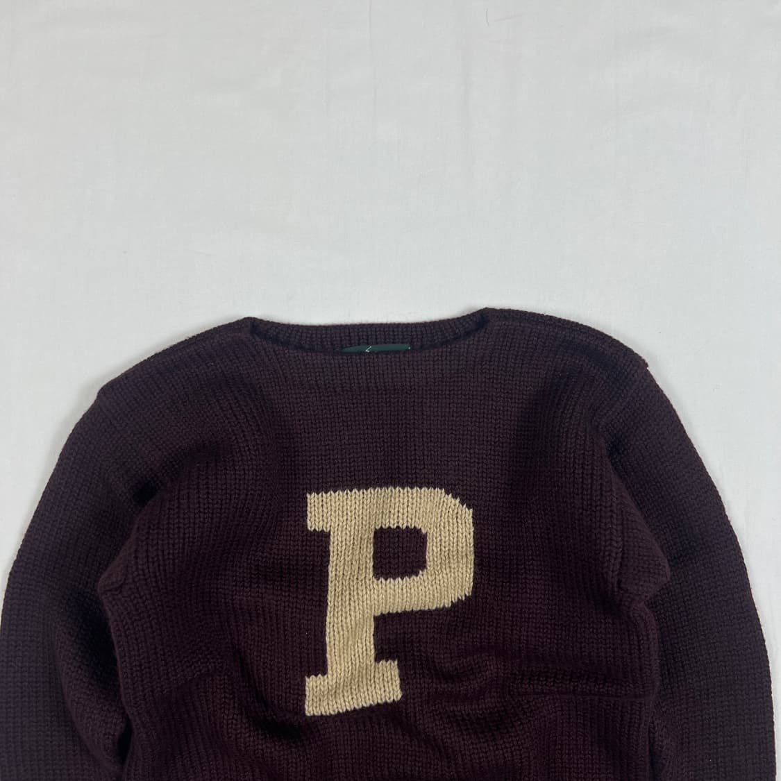 90‘s 폴로랄프로렌 키즈 p 로고 니트 스웨터 상품이미지2