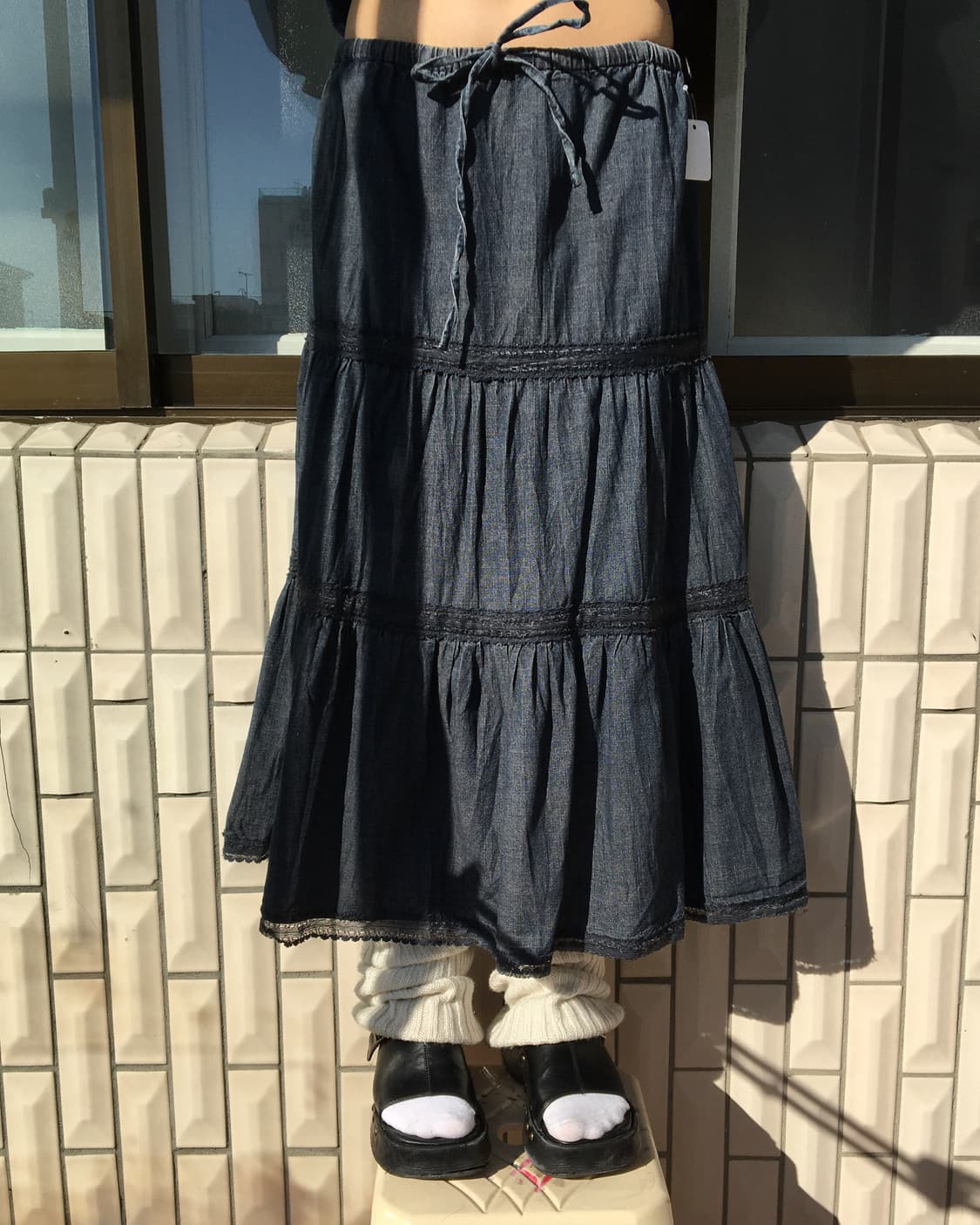 Layer denim skirt 상품이미지5