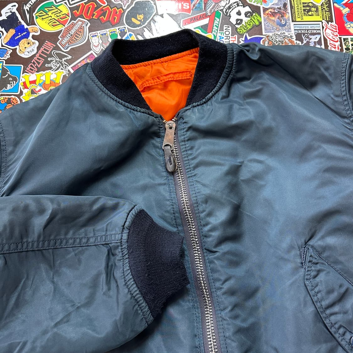 90s USA 알파 MIL-J-82790J MA-1 자켓 L 상품이미지5