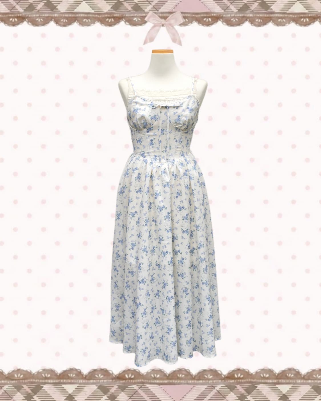 플로럴 블루 썬드레스 상품이미지1