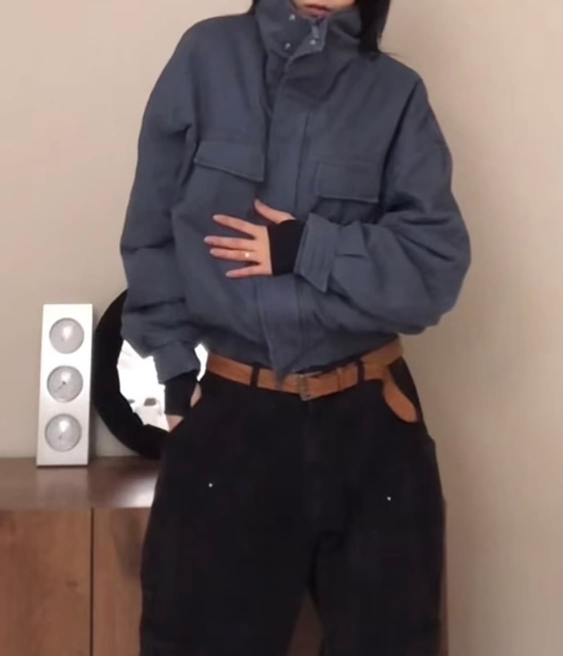 TREclub 빈티지 자켓 워시드 블루 상품이미지4