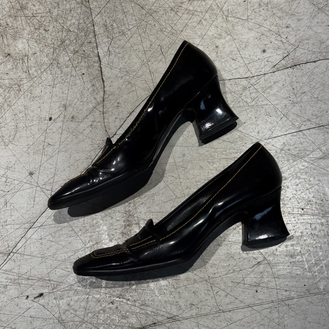 PRADA 프라다 페니 로퍼 힐 36.5 (235) 올드머니 상품이미지6