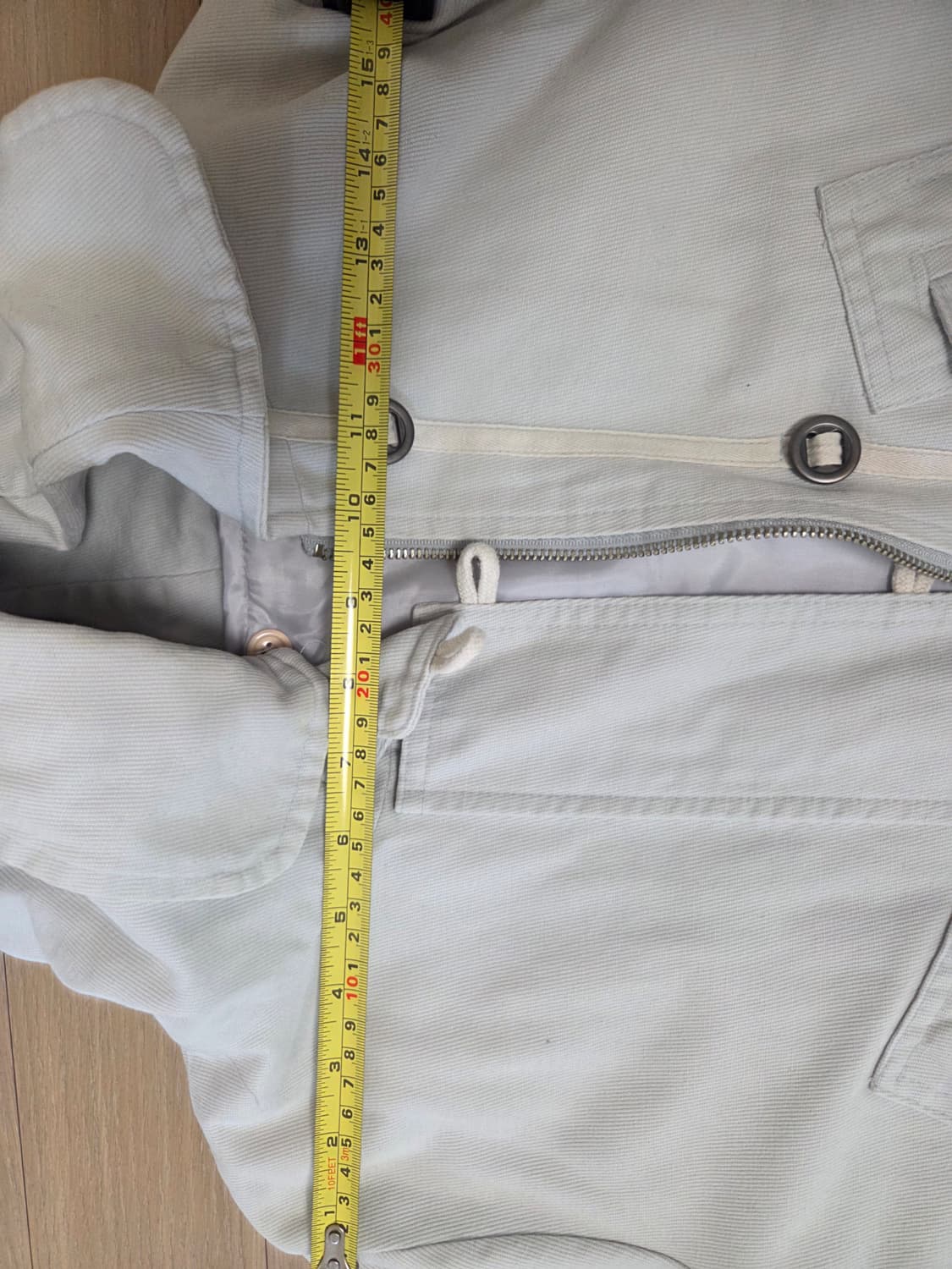 화이트 코튼 야상 상품이미지5