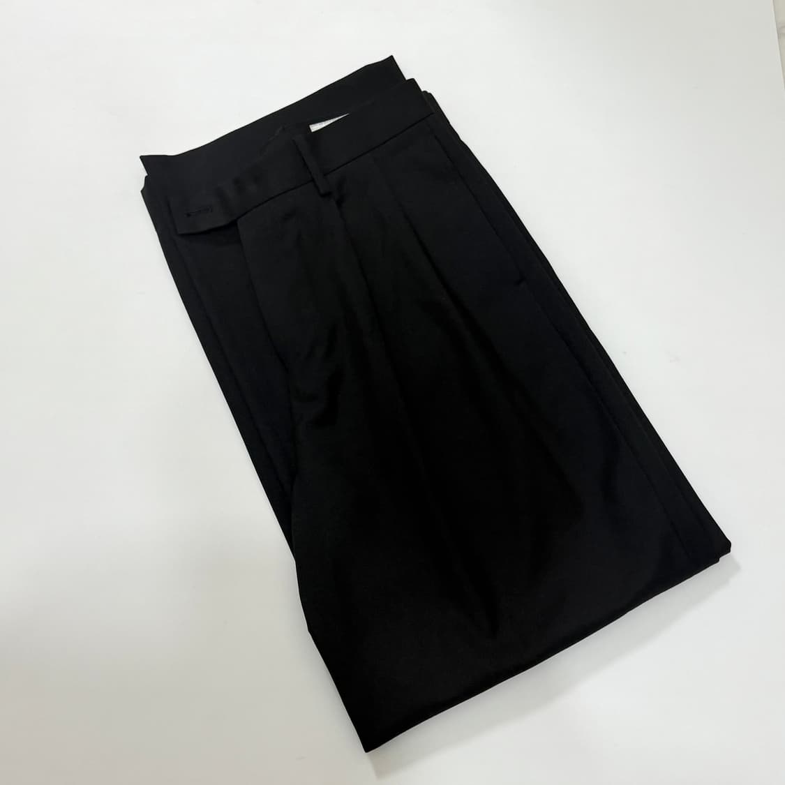 새상품급 토니웩 울 트윌 플리츠 와이드 트라우저 팬츠 정장바지 M(30) 상품이미지3