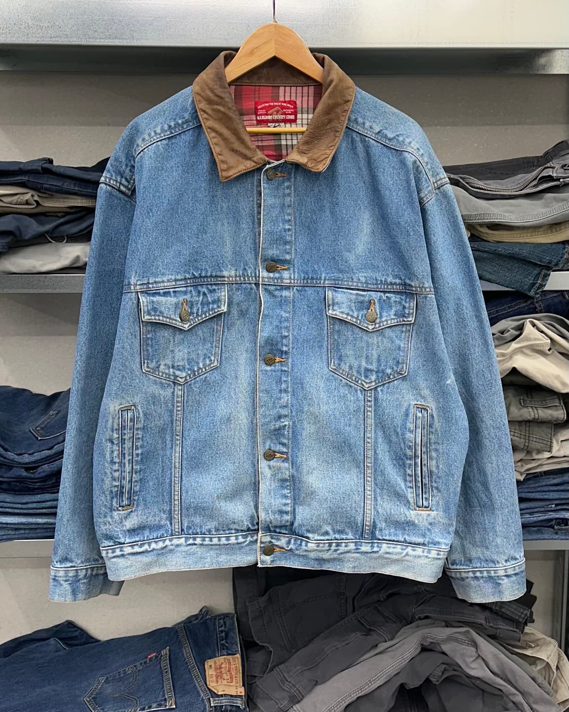 (2XL)90'S MARBORO COUNTRY 청자켓-M1899 상품이미지1