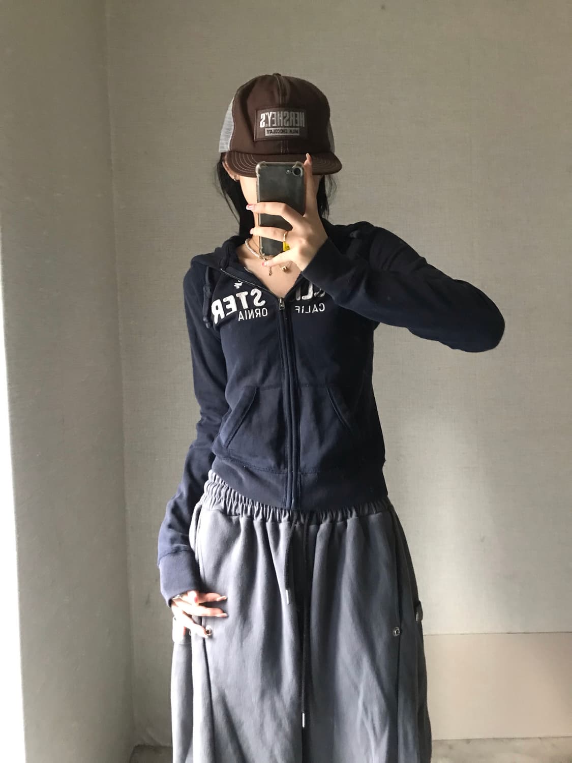 홀리스터 네이비 슬림핏 후드집업 상품이미지1