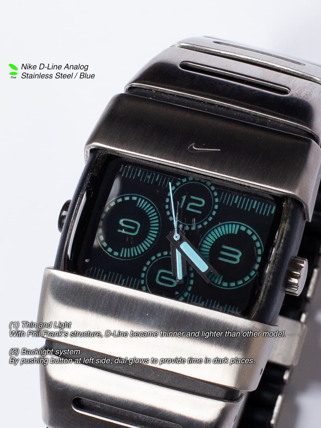 나이키 D Line 아날로그 시계 블루 상품이미지1