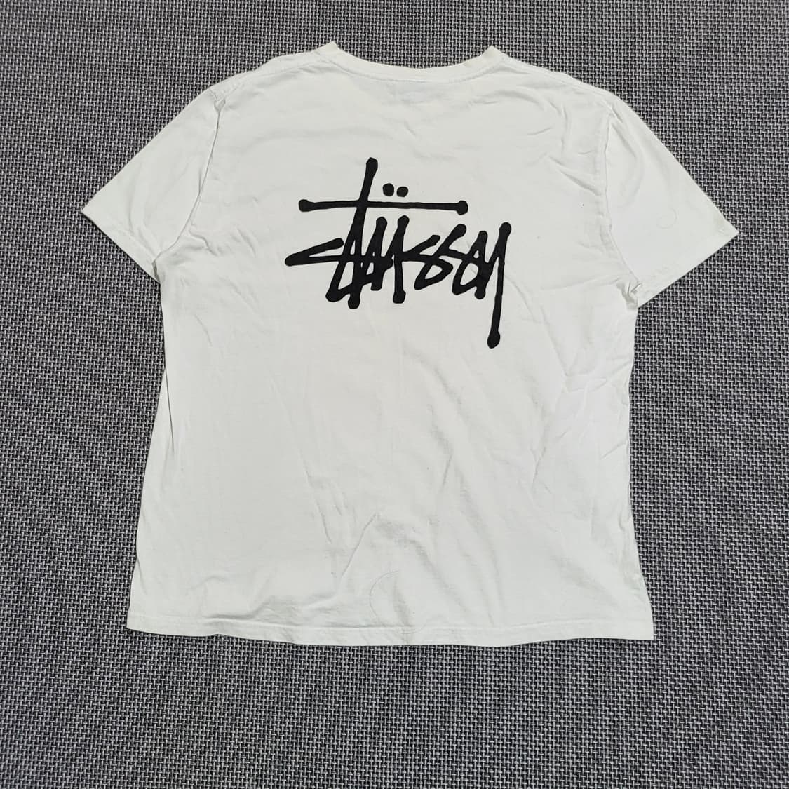 stussy 스투시 베이직 로고 화이트 반팔 티셔츠 (L) 상품이미지2