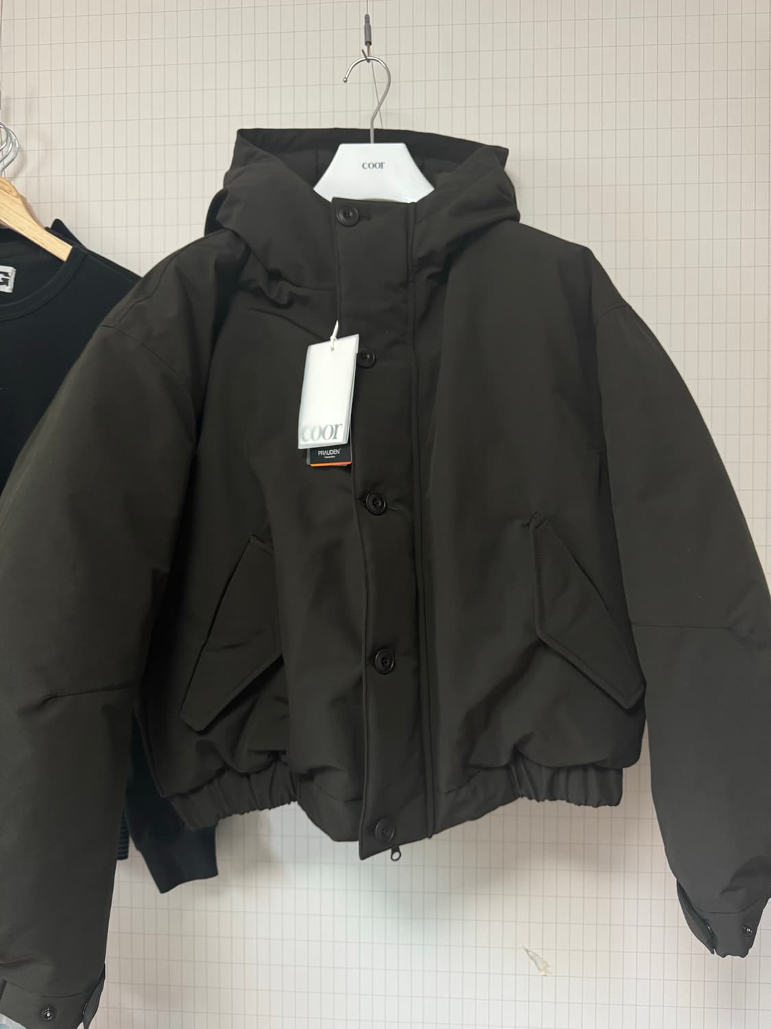 쿠어 버튼 덕 다운 플라이트 봄버 올리브그린 XL 상품이미지1