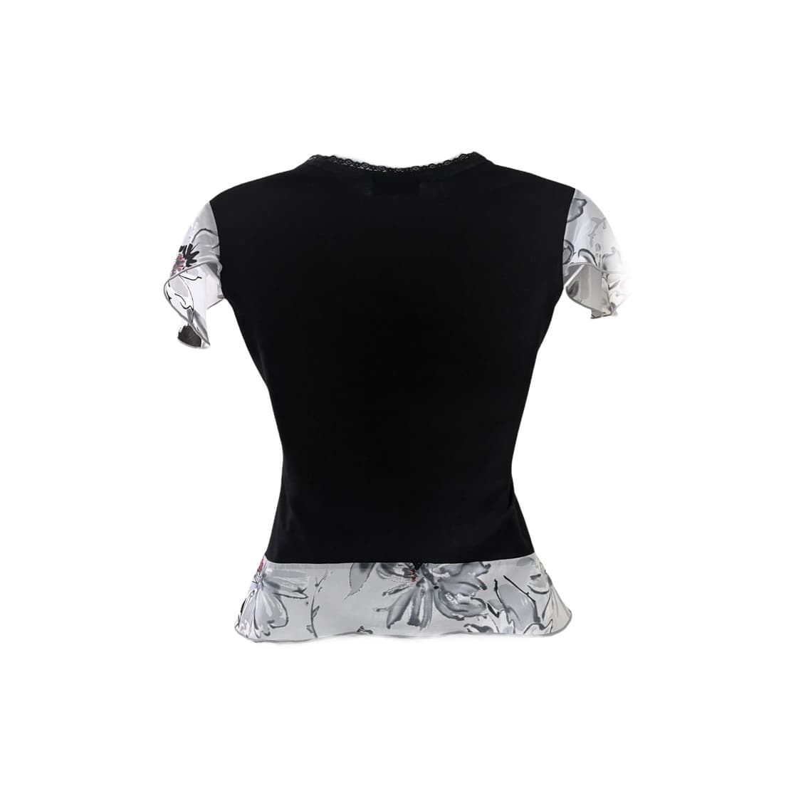 lace trimmed floral blouse 상품이미지7