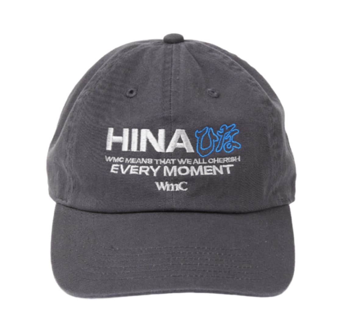 WMC X QWER 히나 로고 볼캡 차콜 그레이 상품이미지1