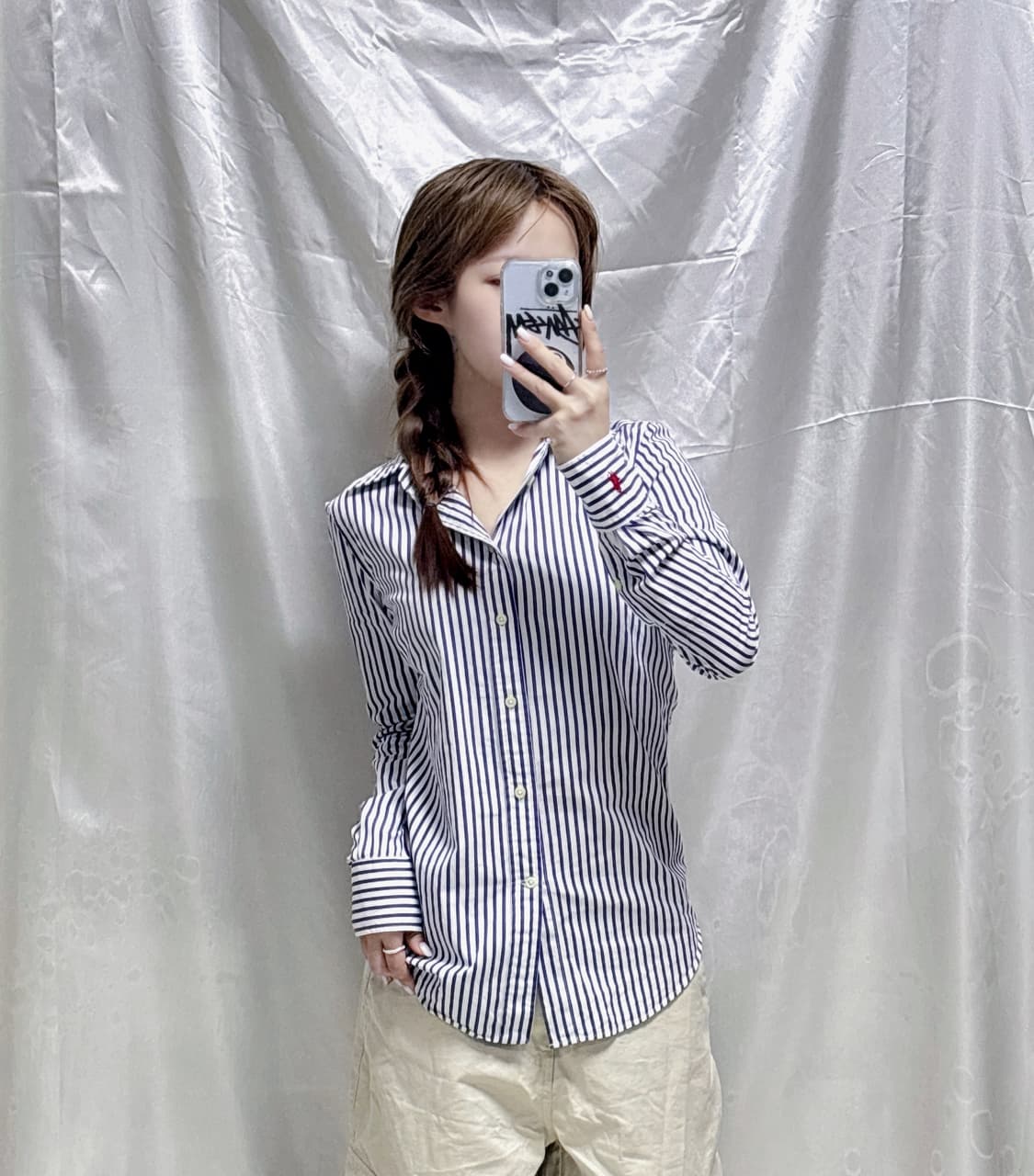 폴로 랄프로렌 스냅 포니로고 스트라이프 셔츠  상품이미지2