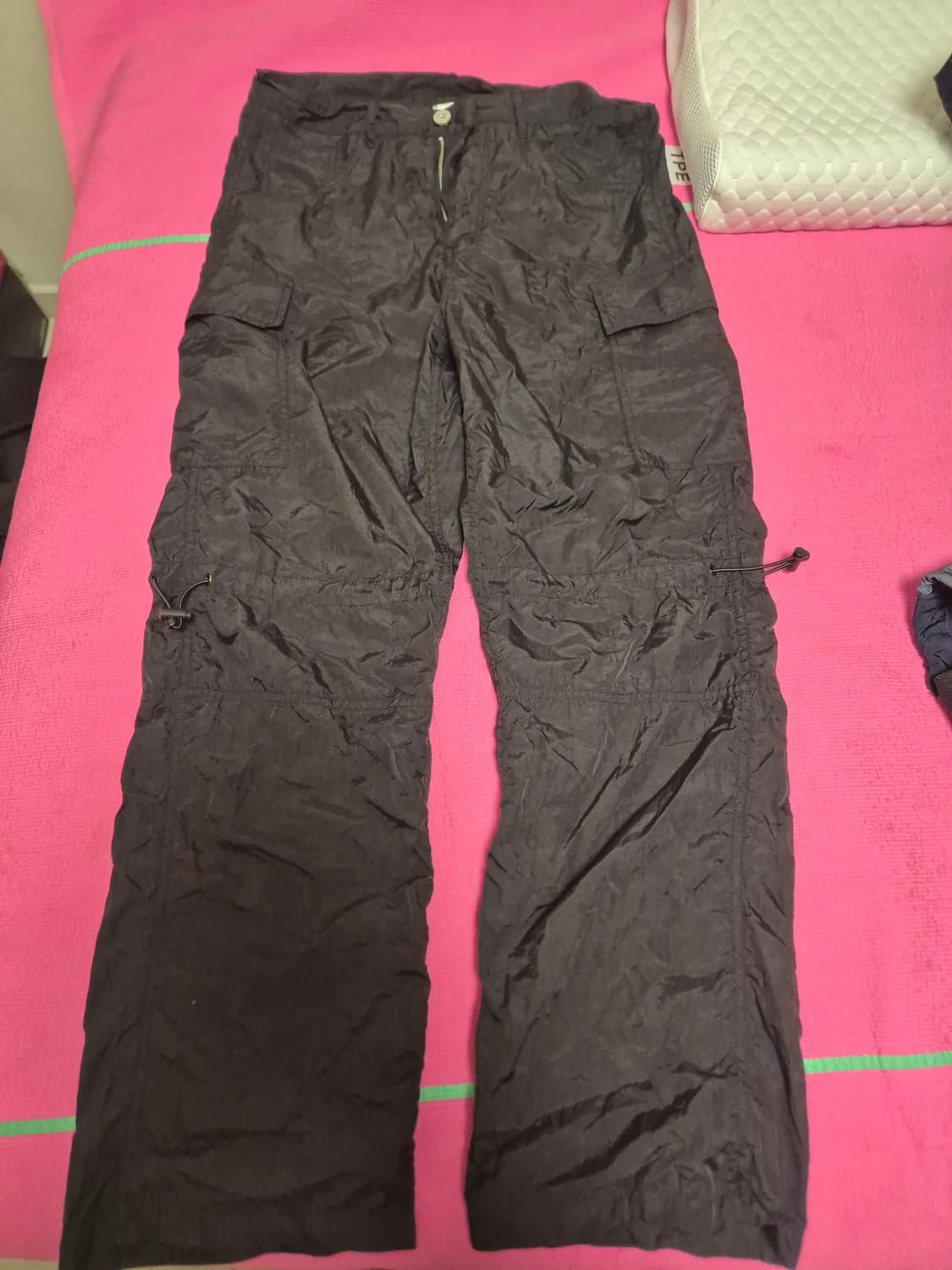 나일론 스트링 카고 팬츠 블랙 상품이미지4