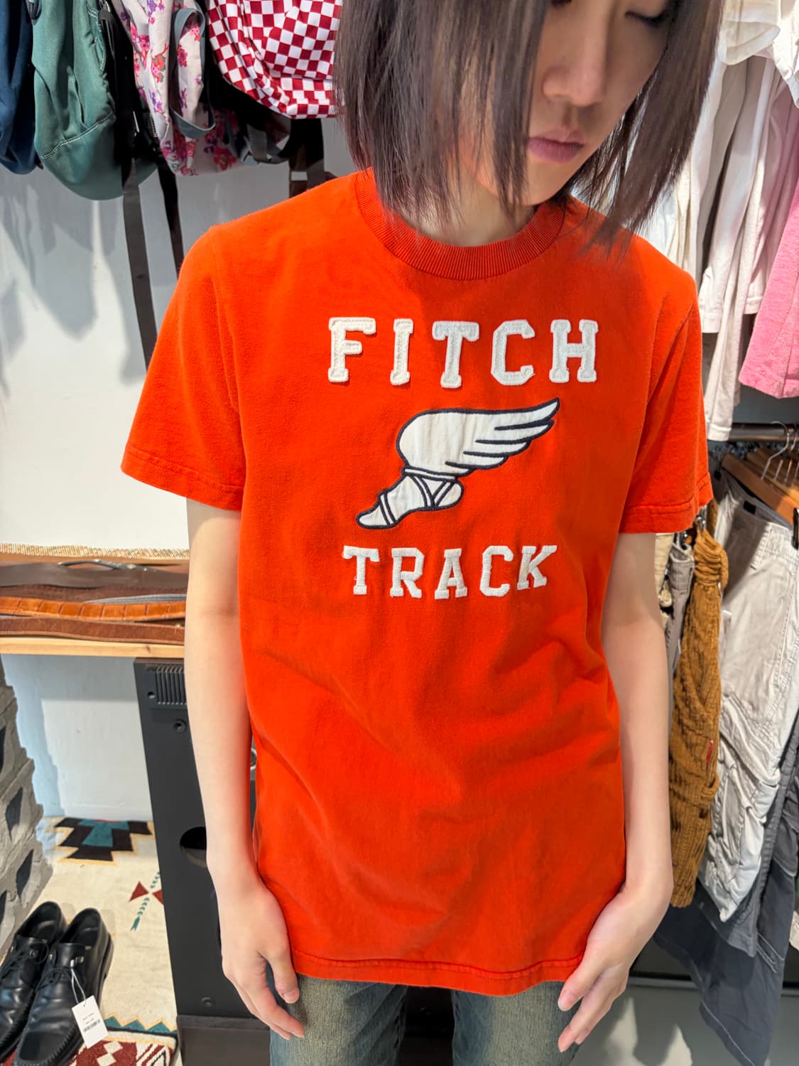 Abercrombie & Fitch 트랙 그래픽 반팔 티 L 상품이미지2