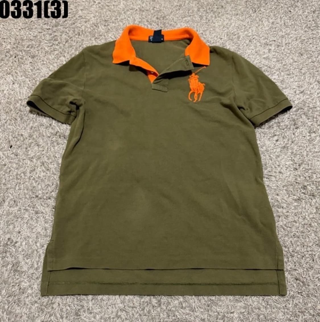 빅포니 폴로 카라티 카키 오렌지 폴로 반팔 상품이미지1