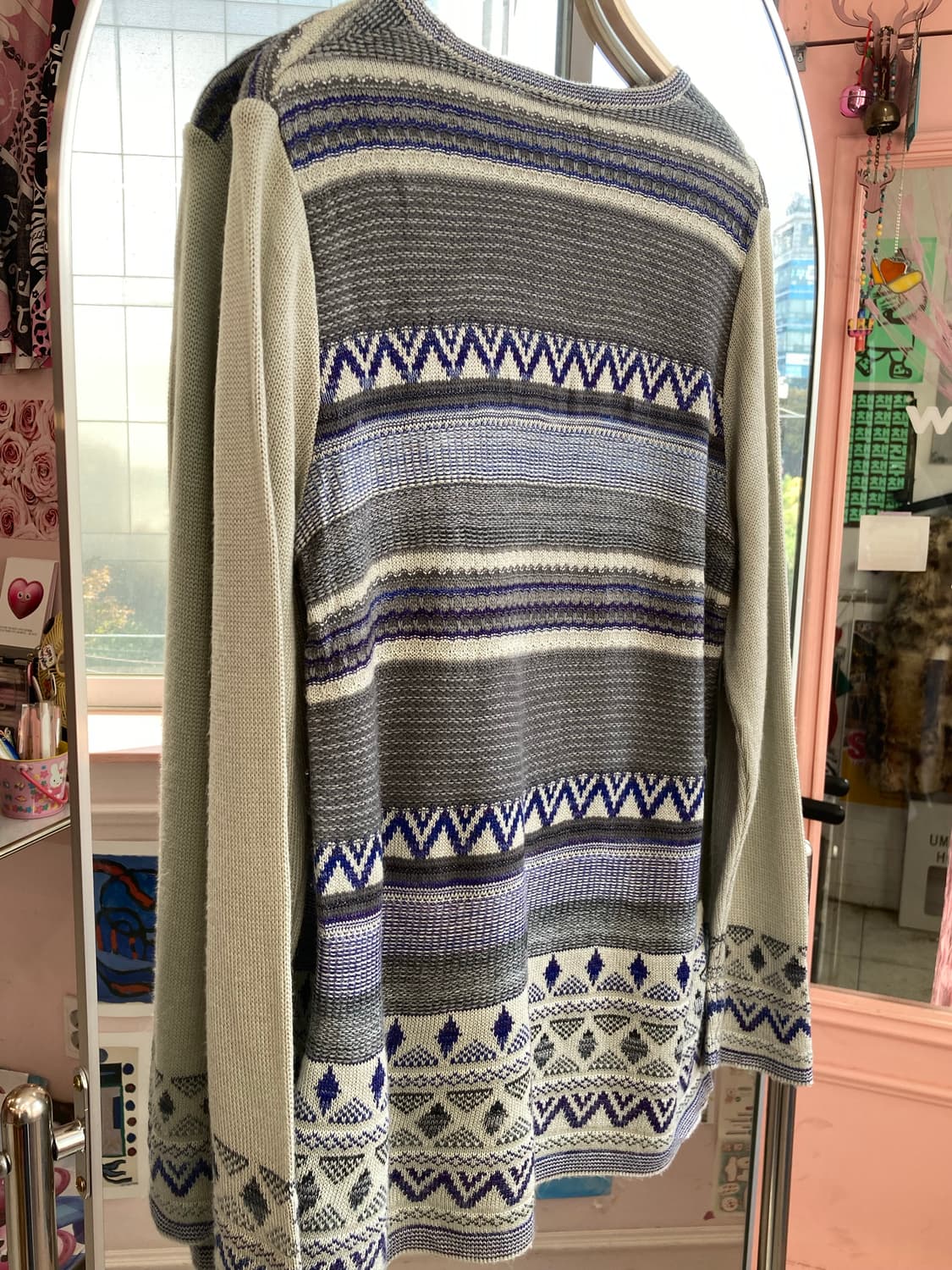 빈티지 노르딕 패턴 니트 상품이미지6