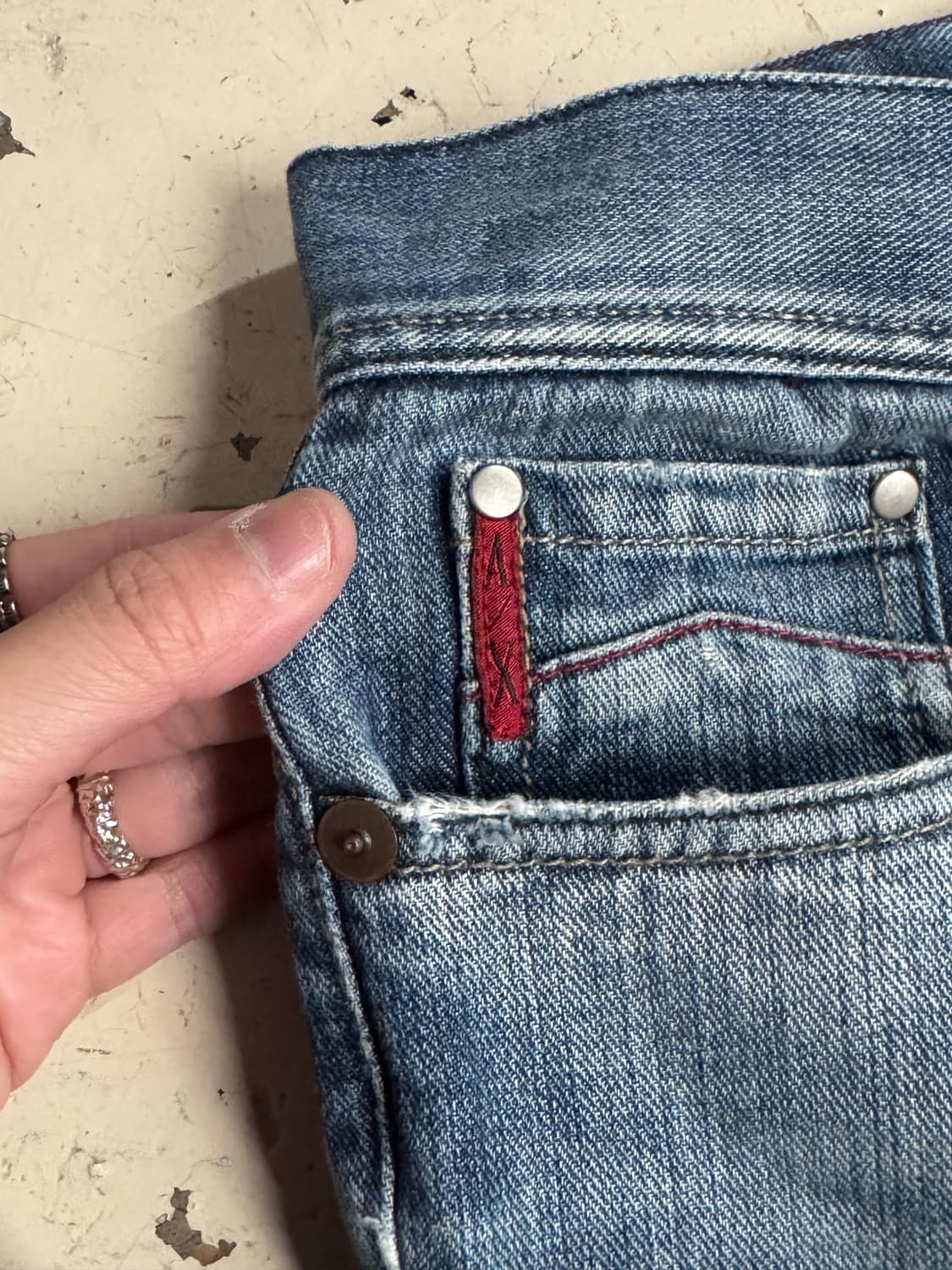 아르마니 익스체인지 데님 부추컷진  상품이미지5