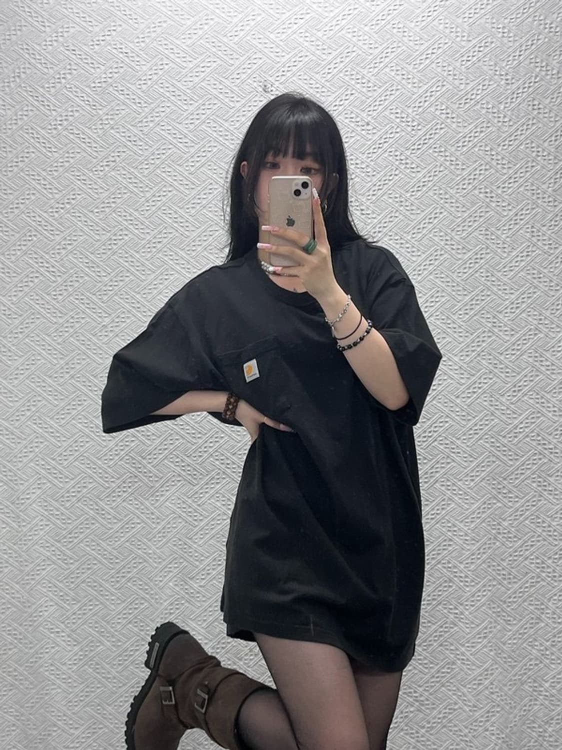 칼하트 빈티지 모던 캐주얼 오버핏 포켓 반팔티 XL C12174 상품이미지1
