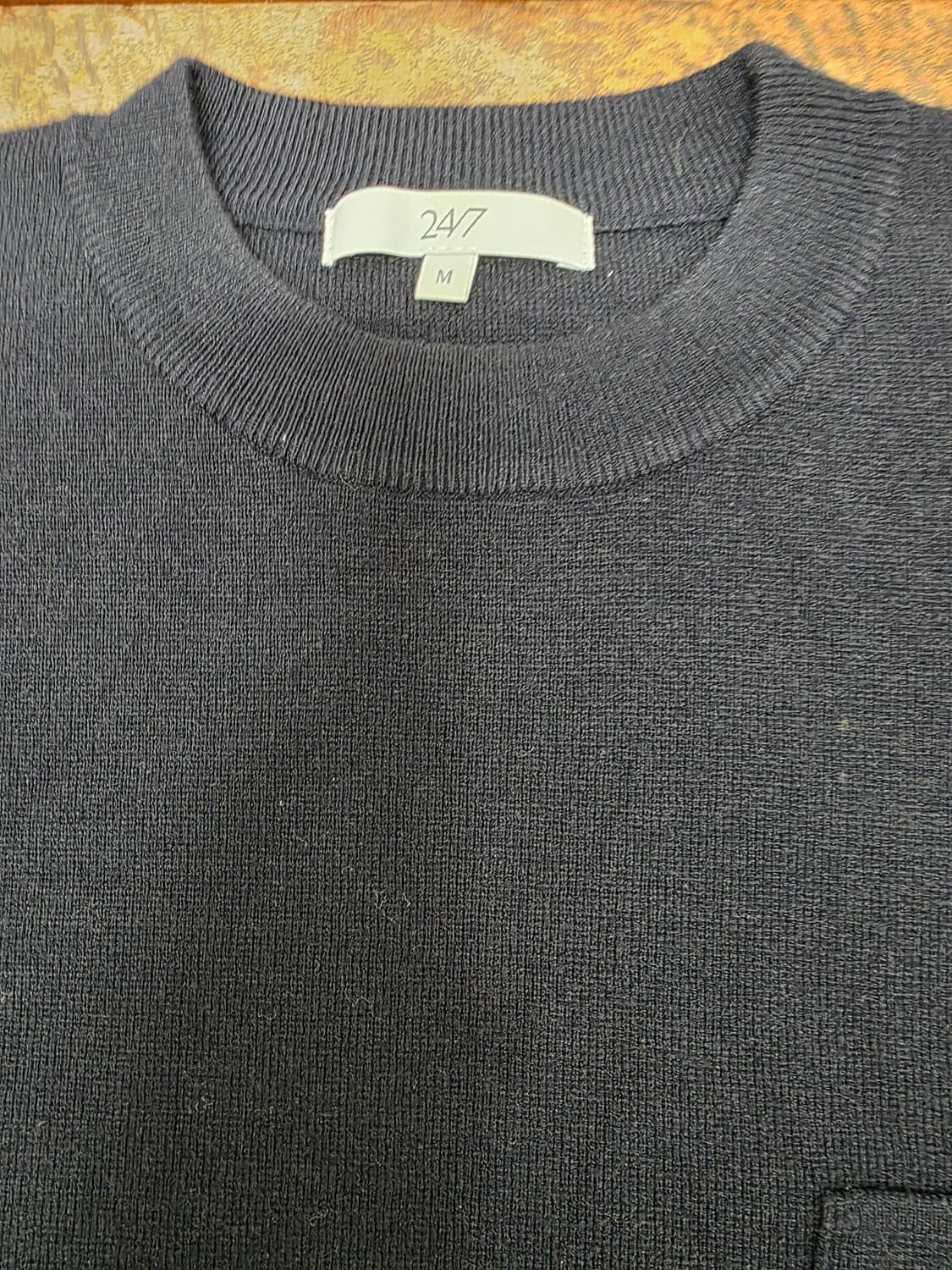 247 시리즈 라운드넥 포켓 니트 100 상품이미지2